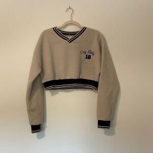 Cry Baby Sherpa Cropped Sweater